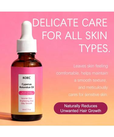 Organic Cyperus Rotundus Oil for Hair Removal - 100% Pure Natural Hair Inhibitor for Face & Body Slows Regrowth for Smoother Skin (1) 60 Fl Oz (Pack of 1) - Buy Online on GoSupps.com