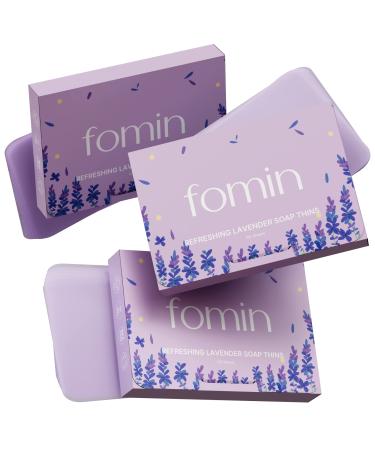 FOMIN - Antibacterial Paper Soap Sheets for Hand Washing - (300 Sheets) Lavender Portable Travel Soap Sheets Dissolvable Camping Mini Soap Portable Soap Sheets Lavender (Pack of 3)