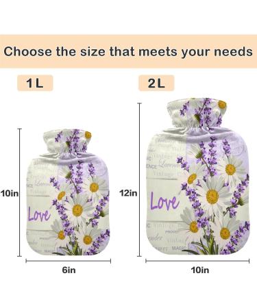 Buy Naanle Vintage Daisy Lavender Hot Water Bottle - 2L for Back Pain Relief & Heat Therapy | International Shipping Available - Buy Online on GoSupps.com
