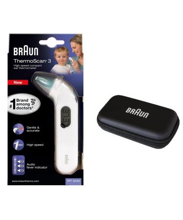 Braun IRT3030 ThermoScan 3 infrared ear thermometer + Braun case protector for thermometer