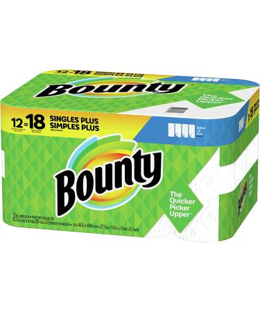 Bounty Select-A-Size 2-Ply Paper Towels - Pack of 12 Giant Rolls, White, 11 x 5-15/16 Inches - Buy Online on GoSupps.com