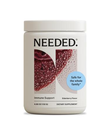 Needed. Immune Support Immunity Powder - for The Whole Family - Pregnancy Safe Immunity Supplement - Zinc with Elderberry - Easy-to-Take