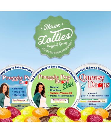 Preggie Pop Drops Plus 21 with Preggie Wrist Bands - Morning Sickness Relief for Pregnant Women - Clinically Tested, Safe for Mom and Baby - Buy Online on GoSupps.com