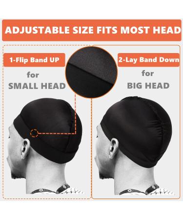 Men's Curly Hair Silk Bonnet Set - 360 Wave Durag & Bonnets - Set of 3 | Pack of Silk Sleep Caps - Buy Online on GoSupps.com