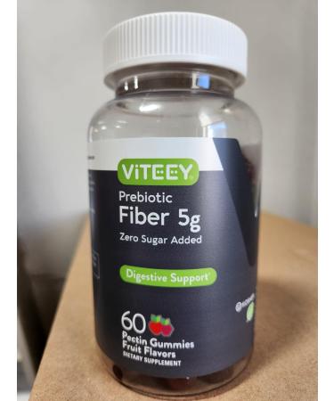 Prebiotic Fiber Gummies 5G - Supports Digestive Health & Weight Management - Vegan Dietary Supplement - 120 Fruity Chews - Zero Sugar Added - Buy Online on GoSupps.com
