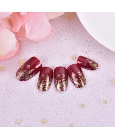 24PCS Hujl Colorful Fake Nails | Full Cover ABS Artificial Nails | Nail Decorations for Women - Buy Online on GoSupps.com