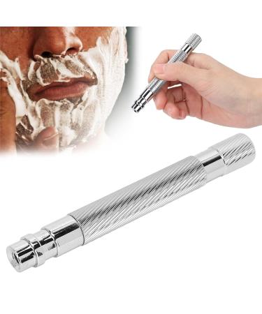 Buy Silver Safety Razor Handle for Men | Metal Replacement for Manual Razor | Retro Design for Ultimate Shaving Experience - Buy Online on GoSupps.com