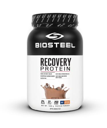 BioSteel Recovery Protein Plus Powder, Grass-Fed and Non-GMO Formula, Chocolate, 27 Servings