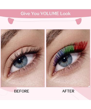 Shop Colored Lash Clusters - 5 Color Mixed Individual Eyelashes | 14mm Volume Wispy Lashes | Reusable Soft Bands for DIY Lash Extensions - Buy Online on GoSupps.com