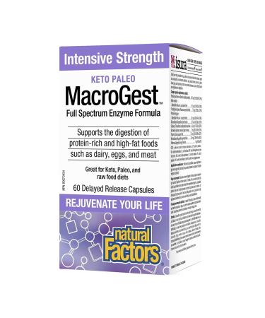 Natural Factors Keto Paleo MacroGest 60 Delayed Release Capsules