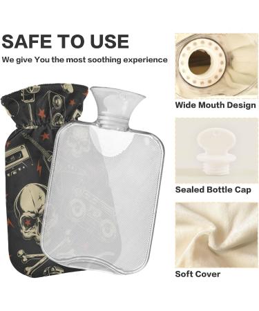 Buy Skull BAP Free Hot Water Bottle with Cover - 2L Large Pain Relief Bag for Headaches Neck & Shoulders - International Shipping Available - Buy Online on GoSupps.com