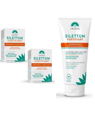 Pack Protocole Fortifiant | 2 SILETTUM Fortifiant + 1 Shampooing Fortifiant | Cheveux Fragilis s et Cassants | Redonne Force et Brillance | Laboratoire Jaldes