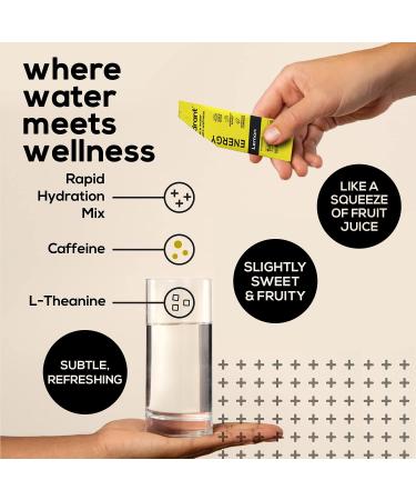 Hydrant ENERGY Lemonade Hydration Mix 30 Stick Pack - Electrolyte Powder Packets with Caffeine, L-Theanine, Zinc for Rapid Hydration - 30 Count - Buy Online on GoSupps.com