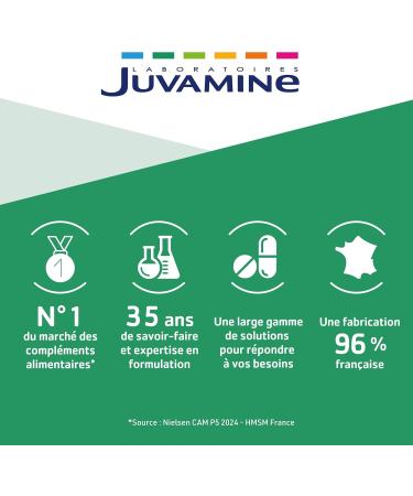 JUVAMINE - Vitamin B complex - 30 tablets - Fatigue and nervous system - Guarantees 100% of the daily requirement of 8 B vitamins - Made in France - Buy Online on GoSupps.com