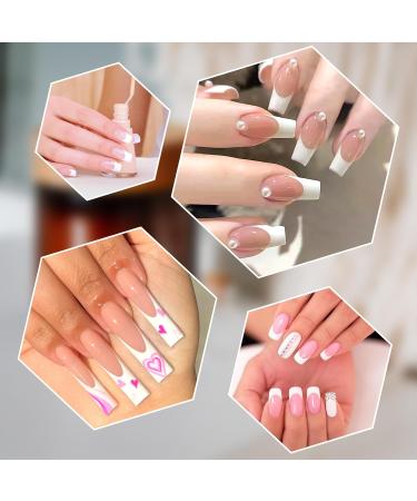 40 Sheets Self-Adhesive French Manicure Nail Stickers - DIY Nail Art Tips & Guides for Perfect French Tips - Buy Online on GoSupps.com