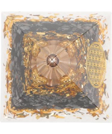 Beaupretty Crystal Ball Ornament Models Resin Crafts Artwork Pyramid Resin Decor Resin Pyramid Shaped Adornment Decorative Pyramid Desktop Crystal Epoxy Showpiece