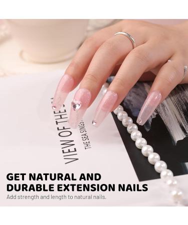  Aokitec Aokitec Nail Builder Gel - 60g - Builder Hard Gel for Nails with 100 Nail Brushes for Broken Nails Repair and Strengthen Art Extensions Glitter Pink - Buy Online on GoSupps.com