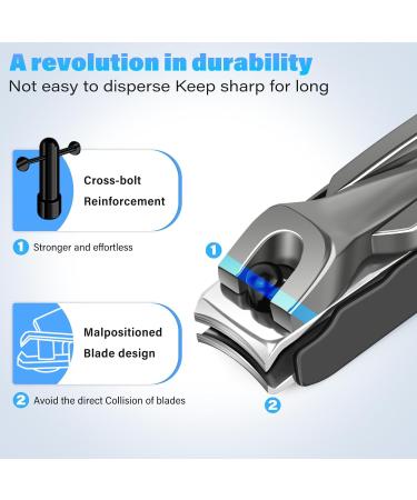 2024 Novelty Nail Clipper with Catcher - Mens Women Gifts Christmas Presents Stocking Fillers for Dad Mess Free Fingernail Clippers Secret Santa Novelty Gifts for Men Him Who Have Everything - Buy Online on GoSupps.com