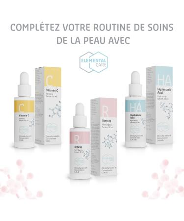 -64% Wrinkles in 3 Months Retinol Face Serum 30ml Anti-Wrinkle and Sebum-Regulating Face Care for Clear and Rejuvenated Skin - Women's Face Care Clinically Tested by Elemental Care - Buy Online on GoSupps.com