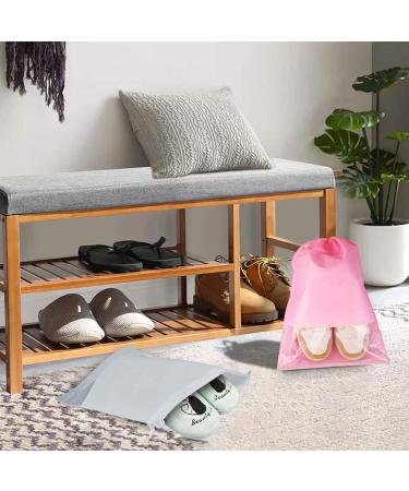 6 Pcs ULIFEMALL Travel Shoe Bags - Large Non-Woven Drawstring Storage with Clear Window - Waterproof Dustproof Pouch for Men Women - Pink - Buy Online on GoSupps.com
