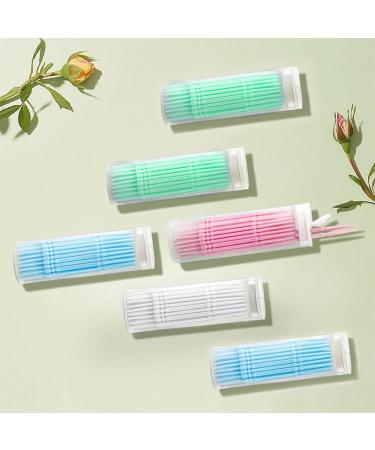 Buy Colored Plastic Toothpicks - 240 Double-Sided Tooth Sticks in Soft Box | Ideal for Kids & Seniors - White Pink Green Blue | International Shipping - Buy Online on GoSupps.com