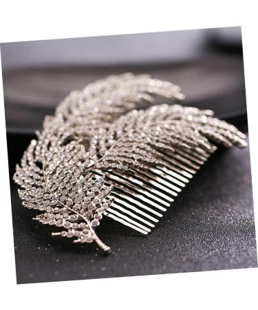FRCOLOR Silver Headpiece Side Combs Made of Crystal Hair Accessories for Bride Hair Side Combs Comb Headpiece Tree Leaves Accessories - Buy Online on GoSupps.com