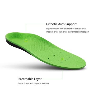 High Arch Support Insoles for Men & Women - Orthotic Inserts for Plantar Fasciitis & Flat Feet - Fits Men's 10.5-12 & Women's 11.5-13 - Buy Online on GoSupps.com