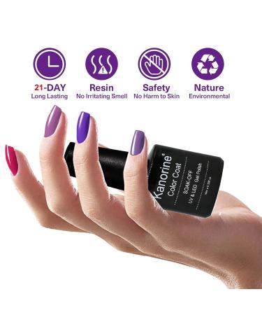 Kanorine Temperature Color Changing Gel Nail Polish 10mL UV LED Soak Off Kit - W22 - Buy Online on GoSupps.com