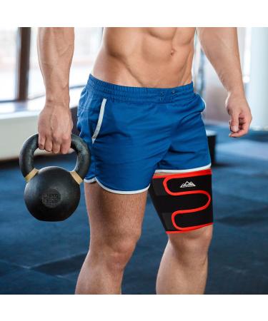 Supergear 2-Pack Thigh Compression Support Wraps Breathable Neoprene Anti-Slip Design for Men & Women Adjustable Hamstring & Quad Lifter Slimmer Red Leg Support - Buy Online on GoSupps.com