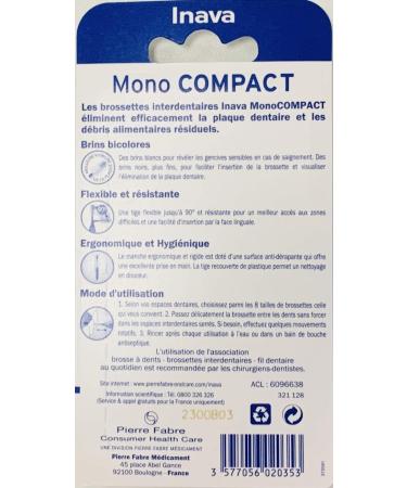 Inava Mono Compact Interdental Brush - Large Red (1.5 mm) - 8 Pieces - International Shipping Available - Buy Online on GoSupps.com