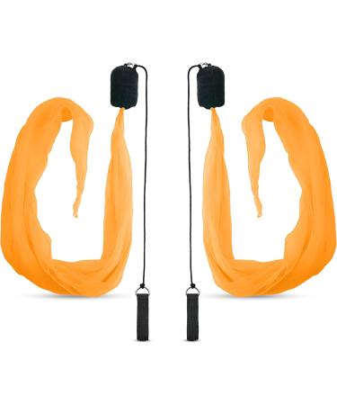 Diabolo UV Glowing Poi - Orange Angel Wings Spinning Poi for Beginners & Professionals | 60cm Soft Spiral Poi for Leisure Sports - Buy Online on GoSupps.com