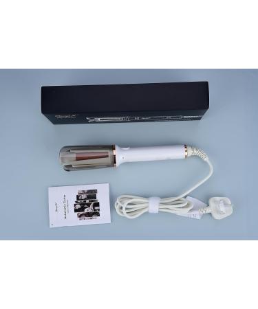 CkeyiN Automatic Hair Curler 25mm - Professional Anti-Scalding Curling Iron for Long & Short Hair - 3-Speed Adjustable Temperature - White - Buy Online on GoSupps.com