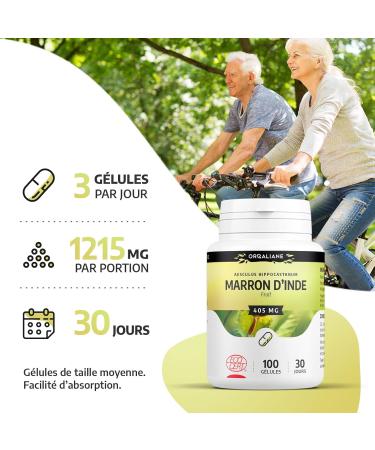 Horse Chestnut Ecocert - 250 mg - 100 capsules - Orgaliane - Buy Online on GoSupps.com