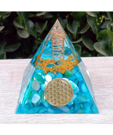 Pyramid Orgon Crystal Energy Tower 6cm - Natural Healing Reiki Chakra Stone for Home Office - Buy Online on GoSupps.com
