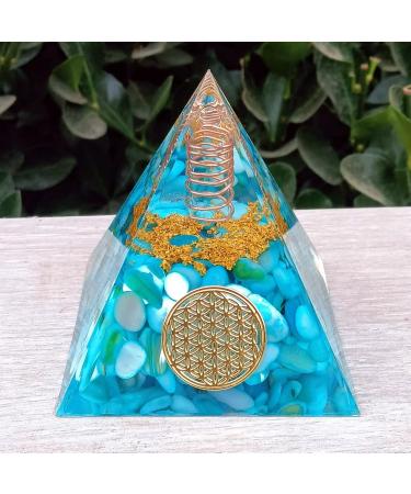 ycyingcheng Pyramid Ogan Crystal Energy Tower Nature Reiki Chakra Crushed Stone Natural Pyramid Ogan Crystal Energy Tower Energy Healing Reiki Chakra Crushed Stone Jewelry Home Office 6cm 31