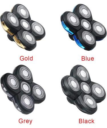 JIUCHEN Shaver Blade Heads - Replacement 5 Heads Beard Cutter | 4D Rotary Double Ring Electric Razor Head for Head & Face - International Shipping Available - Buy Online on GoSupps.com