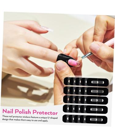 FRCOLOR 100 Sheets Nail Art Anti-Spill Stickers Nail Protector Stickers Nail Tape Nail Guards for Painting Nails Cuticle Protector for Nail Painting Nail Polish Silica Gel Edge Sticker 3.00X2.50X0.10CM As Shown - Buy Online on GoSupps.com