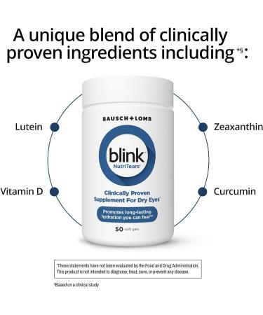 Buy Blink NutriTears - Clinically Proven Dry Eye Supplement 50 Softgels | Hydrate & Relieve Eyes Naturally - Fast International Shipping - Buy Online on GoSupps.com