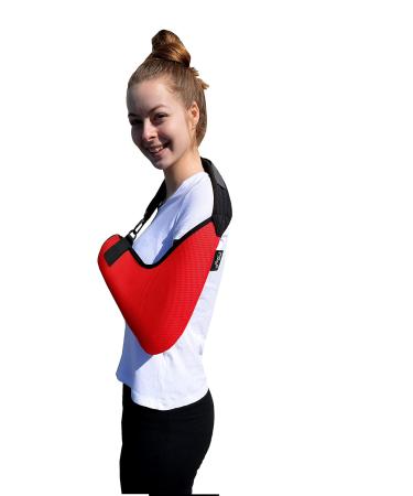 4DflexiSPORT Arm Sling Adult - M Red/Red, Cooling Fabric, Easy Fit, Safe & Comfortable - Buy Online on GoSupps.com