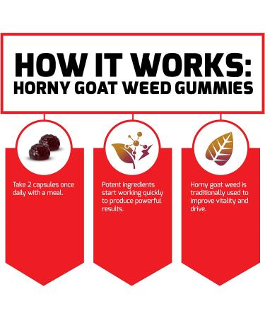 Force Factor Horny Goat Weed Gummies for Men - Natural Male Drive Supplement for Superior Absorption - Passion Berry Flavor - 90 Count - Buy Online on GoSupps.com