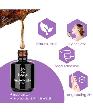Beetles Nail Art Foil Glue Gel 15ML | Transfer Gel for DIY Manicure | LED Lamp Required | Soak Off Formula - Buy Online on GoSupps.com