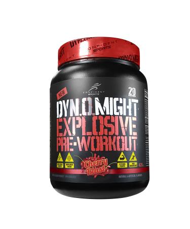 CONFIDENT SPORTS - DYNOMIGHT Fully Dosed - EXPLOSIVE Pre-Workout Maximum Absorption Formula - CHERRY BLAST - 420 Gram 20 Servings