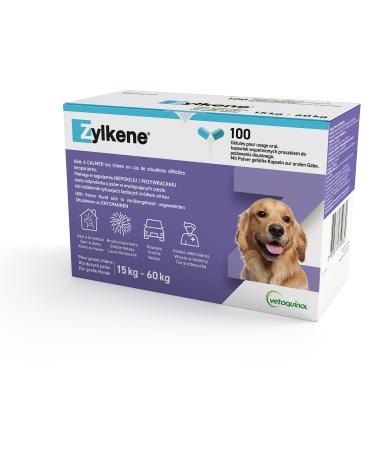 Zylkene capsules (100 x) for stress reduction |Supplementary feed for more well -being in unusual situationsFor dogs of 15 kg - 60 kg |450mg plus DE 30 kg 450 mg - Buy Online on GoSupps.com