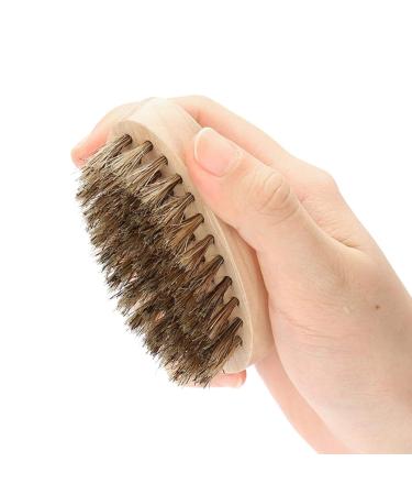 Men's Beard Brush & Mustache Comb - Soft Bristle Oval Bamboo Handle | Beard Shaping Tool for Home Use - Buy Online on GoSupps.com