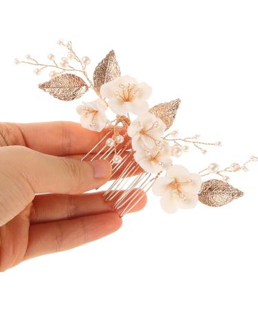 DEARMAMY Bride Hair Comb Wedding Hair Comb Clip Bride Flower Hairpin Women Hair Accessory - Buy Online on GoSupps.com