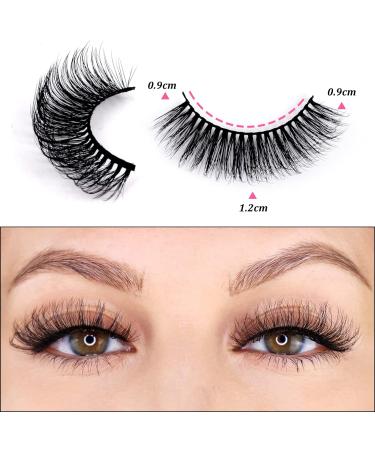 7D24 Russian Strip Lashes | Reusable Natural Look | 10 Pairs Faux Mink | Fluffy Volume Wispy Fake Eyelashes - Buy Online on GoSupps.com