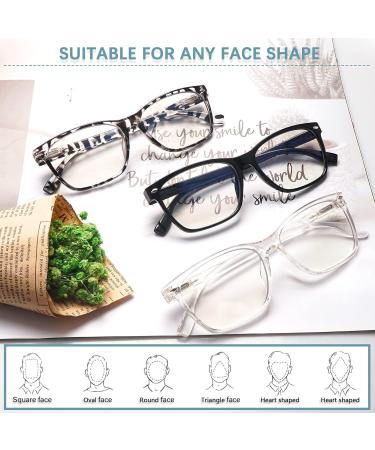 CLASAGA Progressive Multifocus Reading Glasses for Women - Blue Light Blocking Computer Readers with Spring Hinge | 3 Mix Colors 2.0x Magnification - Buy Online on GoSupps.com