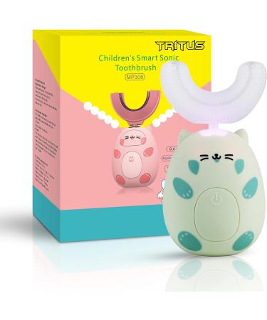 TRITUS Kids Electric Ultrasonic Toothbrush with U-Shaped Design | 360 Waterproof & USB Rechargeable | Includes Kid-Safe Toothpaste - Buy Online on GoSupps.com