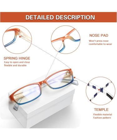 COJWIS 6 Pack Blue Light Filter Reading Glasses for Women - Spring Hinge UV Protection Multicolored 1.5x Magnification - Glare-Free Vision Aid - Buy Online on GoSupps.com