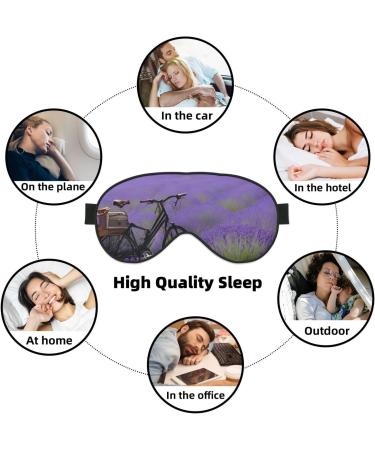 Buy Reusable Sleep Mask Eye for Comfort & Better Sleep | Soft Blackout Eye Masks for Travel & Home | Perfect Gift for Him & Her - Lavender Field Design - Buy Online on GoSupps.com